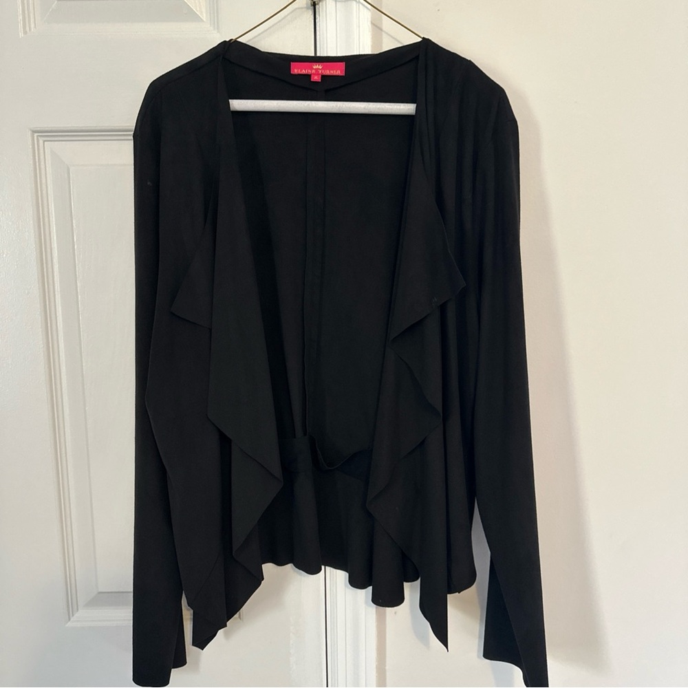 Elaine Turner Black Dakota waterfall jacket